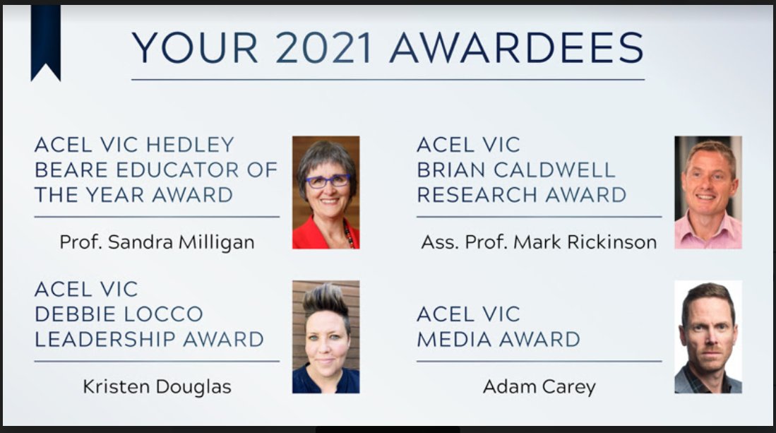 MonashQLab's tweet image. A huge congratulations to our own @mark_rickinson, project director of the #MonashQProject on his @ACELVIC Brian Caldwell Research Award!👏🎉🎆
Recognition of his significant contributions to the understanding &amp;amp; practice of educational leadership.
@acelaustralia @MonashEducation