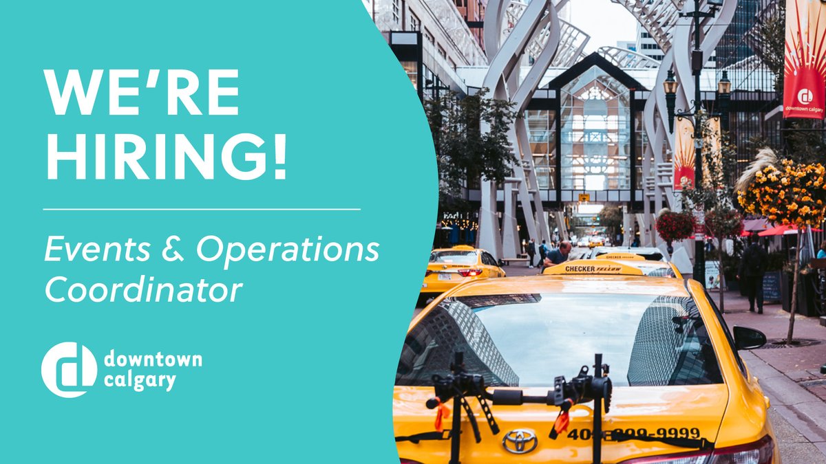 We're Hiring! 🏙️

The Calgary Downtown Association (CDA) is seeking an experienced Events &amp; Operations Coordinator to assist in the planning and execution of all CDA events &amp; activations. #yycjobs #yyc

Learn more &amp; apply ➡️ bit.ly/3CaETCp