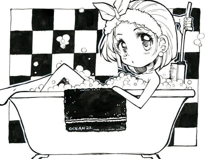 Day 13~ bathtime
#cutegirltober 