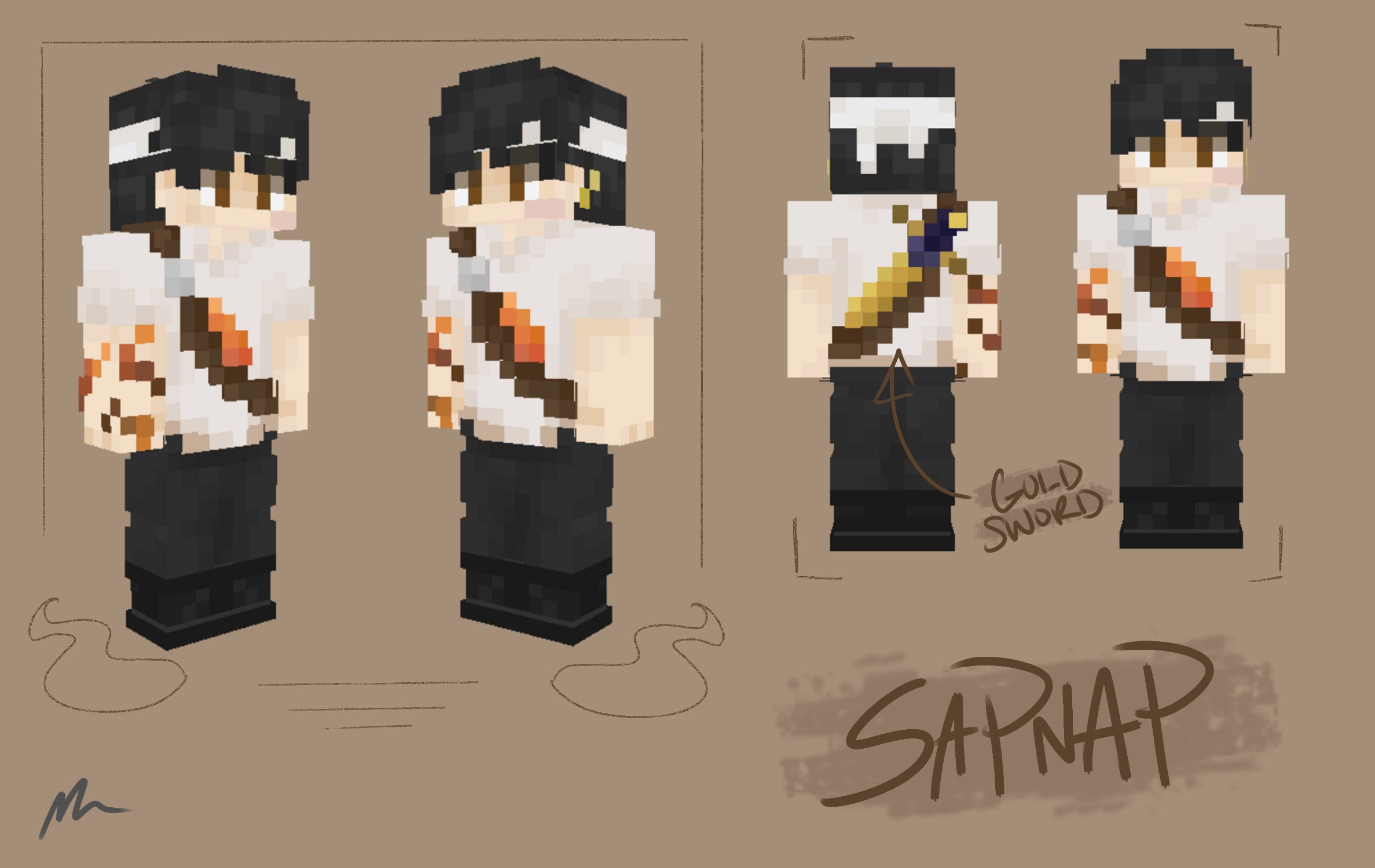 sapnap ✨  Minecraft pictures, Mc skins, Cute drawings