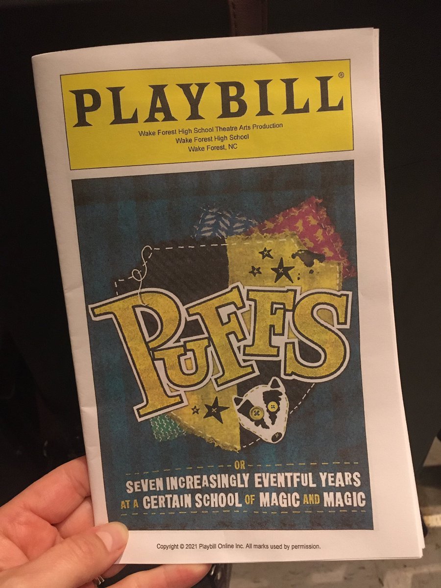 HM_Library's tweet photo. At opening night of Puffs! Two of my favorites…Harry Potter and theatre. https://t.co/sYou5VlXTt