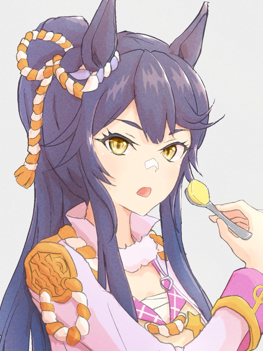 ウマ娘「全く悪意のない顔でプリンを食べるナリタブライアン
#ウマ娘プリティーダービー h」|Stellaのイラスト