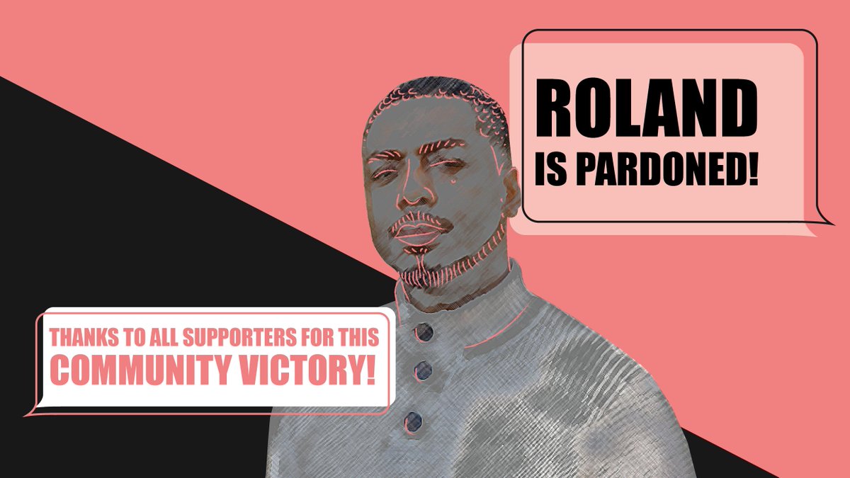 ImmJustice's tweet photo. 🚨 After a decade of fighting his deportation case, Roland has been granted a pardon from @GovernorVA, opening up an opportunity for him to close his case once and for all ‼️

Thanks to everyones support we've been able to help take #KeepRolandHome from hashtag to reality.✨ https://t.co/OFKkmTfCKI