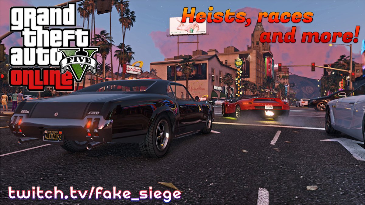 FakeSiege's tweet photo. SURPRISE STREAM TONIGHT AT 7PM CST! I won't stream this Friday so I'm doing it today! WE'RE PLAYING #GTAOnline with @HeyNaff! Time to do some heists 😎
https://t.co/NreBY3EaKs
.
.
#GTA5 #GTA #smallstreamers #SmallStreamersConnect #SmallStreamerCommunity #streamers #twitchtv https://t.co/2hQCALobXD