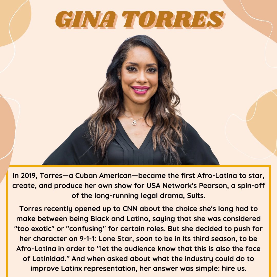 TandemEd's tweet image. Today’s spotlight is Gina Torres, the first Afro-Latina to star, create, and produce her own show for USA network!

#afrolatina #afrolatinx #latinxheritagemonth