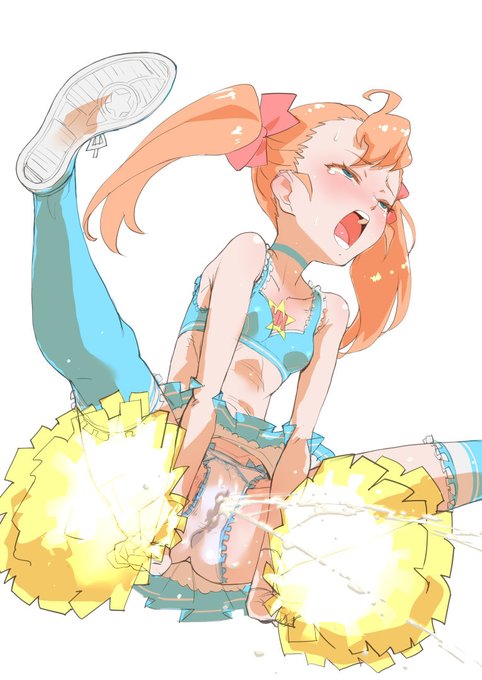 猛特訓中のチアリーダー娘❤(放尿) 