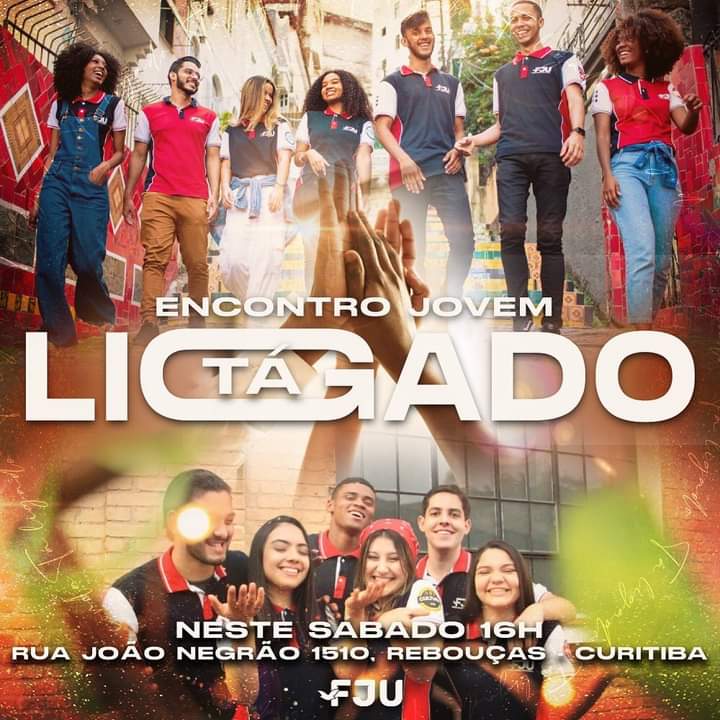 fju_parana's tweet photo. Você tá ligado que sábado é o dia mais legal da semana, né?
Dia de Encontro Jovem FJU 🇫🇷

Então se prepare e não fique de fora!
.
.
#VemPraFJU #FJUParaná #EncontroJovem https://t.co/YsKAw1AvAX