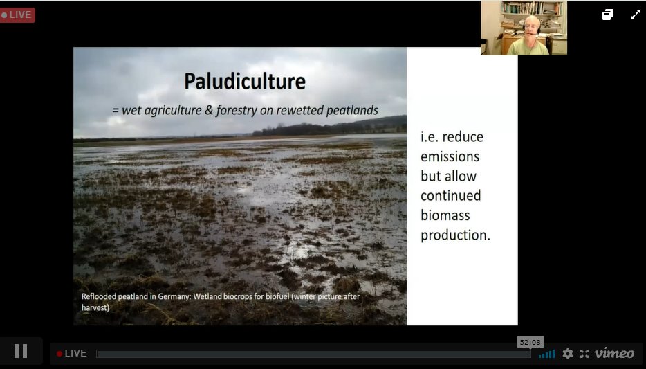 NWT_NZ's tweet photo. Friend of @NWT_NZ Brian Sorrell beams in from Denmark to talk about "Paludiculture" i.e. wet agriculture &amp; forestry on rewetted peatlands. #INTECOL 1/2 https://t.co/QRdpUjdQyI