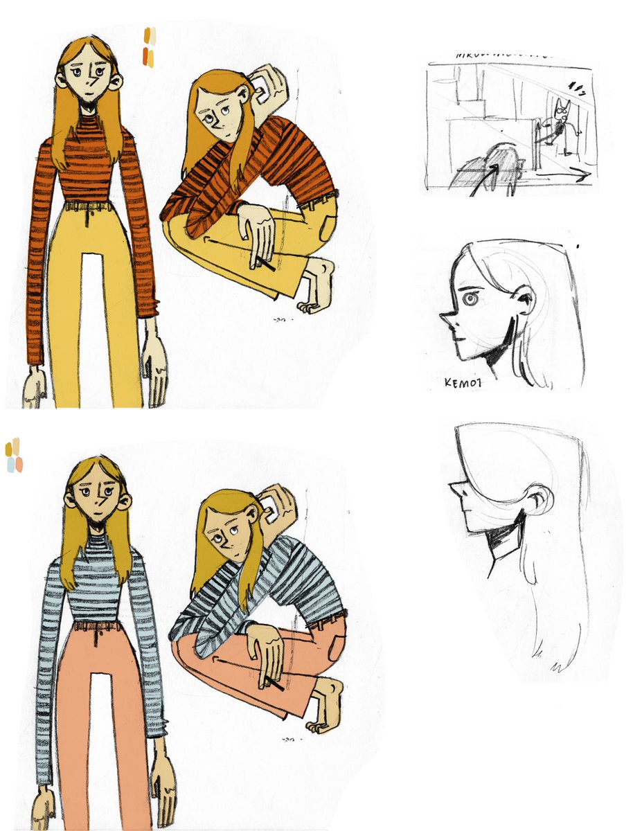 kateco___'s tweet photo. Some early character designs &amp; development for 🏠🐈‍⬛ https://t.co/VxAmDAMdG2