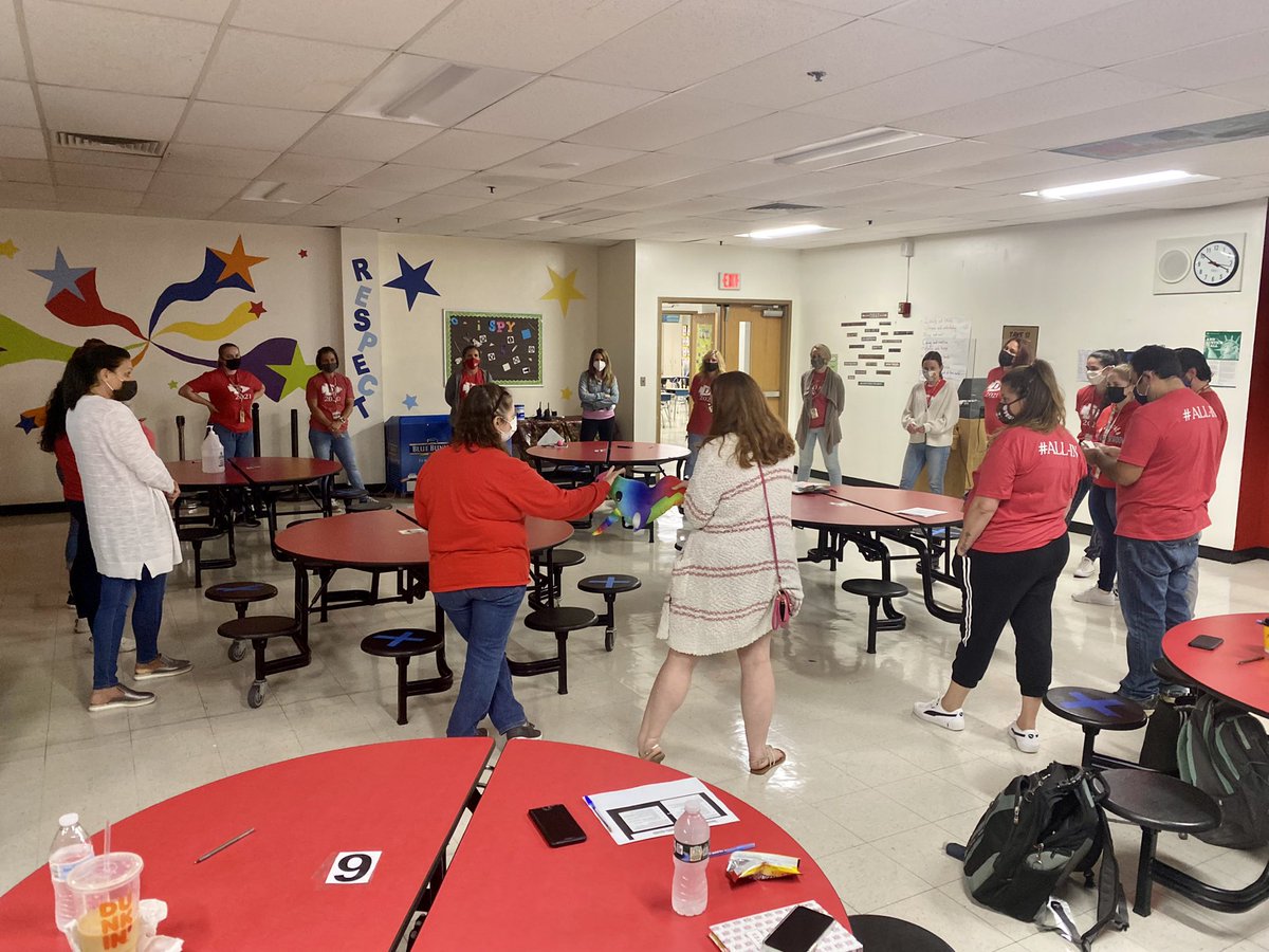 Irving_School's tweet photo. Weekly collaboration time included community-building circle time (yes, the talking piece for this group is a stuffed 🦄🤪) and our yearly emergency procedures review presented by our Safety & Wellness Team! #CircleTalk #SafetyFirst #weareirving https://t.co/hxHND5u95Y