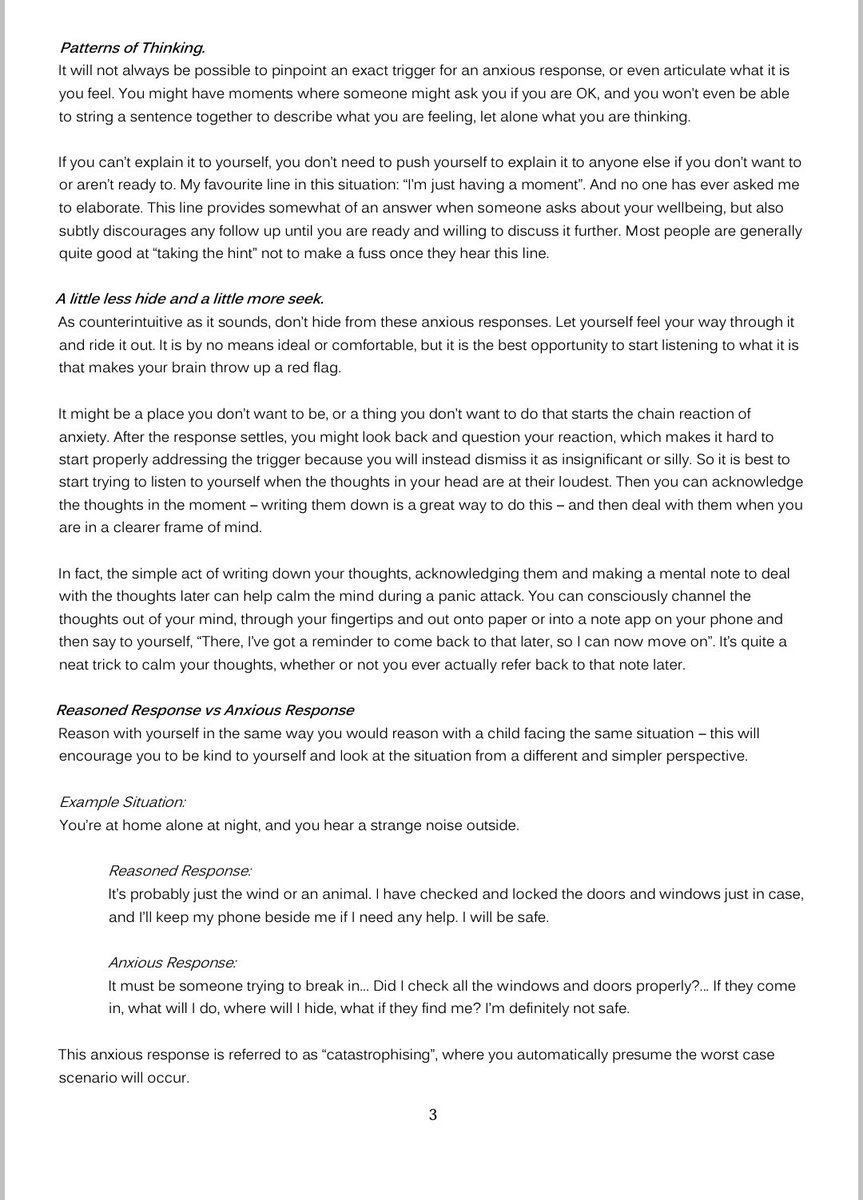 @TheEllenShow @alessiacara It's an amazing strategy to help manage negative thoughts that come from having anxiety and/or depression. 🙌
I was also fortunate to find an amazing therapist to help me manage my anxiety, but I know not everyone is so lucky, so here are some other strategies that might help. 🤍 