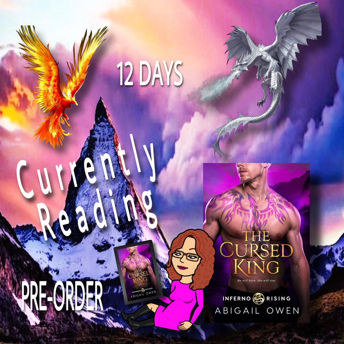 booksnobsue's tweet photo. 🐉 12 DAYS 🐉
#CurrentlyReading #TheCursedKing by #@AOwenBooks #InfernoRising
#PreOrder Amazon
https://t.co/GVY4W0V7bI
Goodreads
https://t.co/aR8x47Cr9n
#BookCrackSeries #MyAddictionIsReal #FantasticSeries #SafeRead #AllTheFeels #TheLastBookInTheSeries #ISob #Ad https://t.co/YpRQqE1jEx