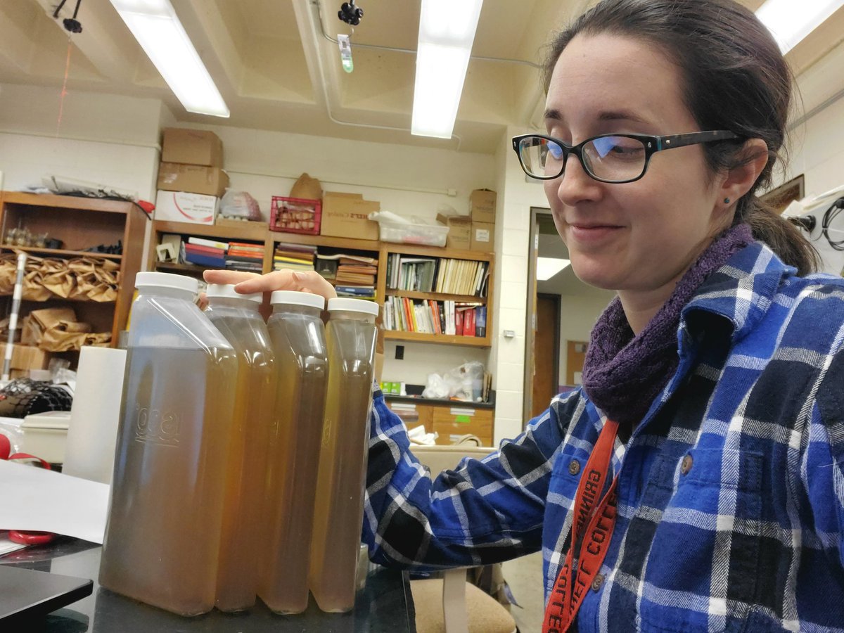 Just a grad student chilling with the last set of #stormwater samples of her PhD. It's been a long 3yr project and I have to admit I'm happy to reach the end, but I'm still a little sad to process for the last time. #waterscience #sciencetwitter #gradschool #phdone (almost)