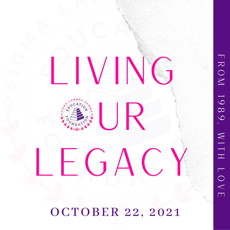 SLG_EFoundation's tweet photo. Living Our Legacy on 10.22.21 is our annual day of global giving! We invite all to give $10.22 to remember the 1st meeting in 1989 when women gathered to form what would become @slgsorority1990; an org that empowers women of all backgrounds. Stay tuned - donation link up soon! https://t.co/GYjpw23pEn