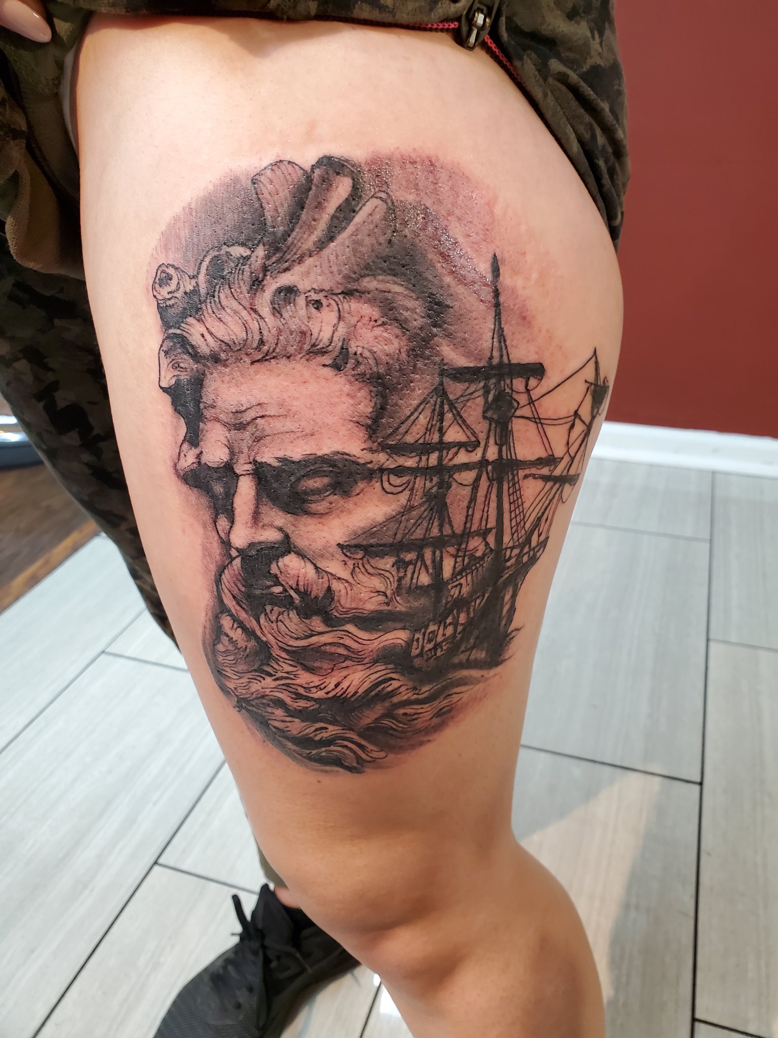 Done‼️ Poseidon tattoo ✔️💥 #tattoo... - Criss Ink Tattoo | Facebook