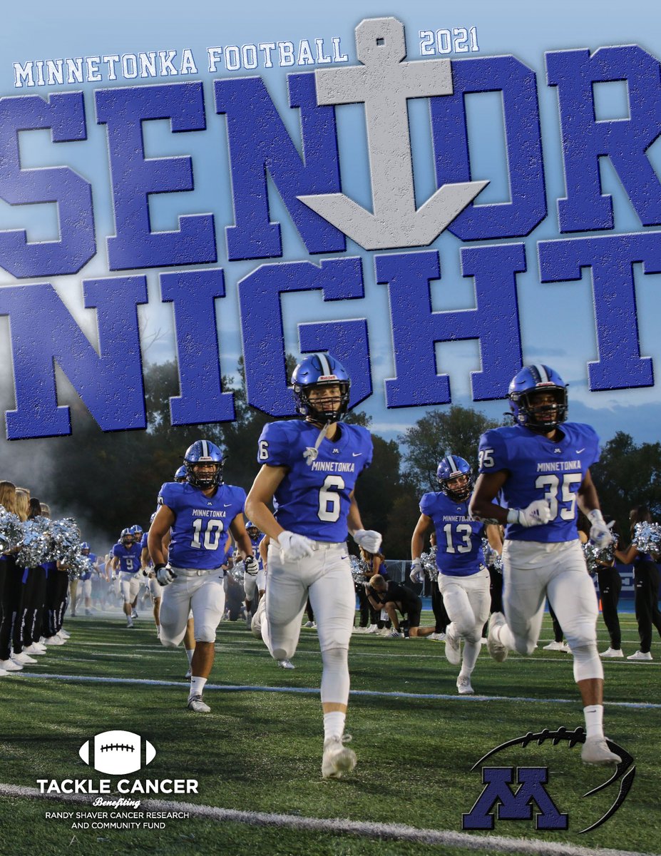 TonkaSkippers's tweet image. Friday Night is SENIOR NIGHT &amp;amp; TACKLE CANCER NIGHT at Tonka Football vs Centennial Cougars @ MHS!!!
Preview the program @ bit.ly/tfseniornite
#SeniorNight #TackleCancer #GiveGenerously
⚓️🏈🏟️👐🏼