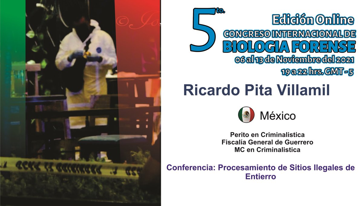 sedeforense's tweet photo. Presentando expositores del 5to. Congreso Internacional de Biologia Forense del 06 al 13 de Noviembre del 2021 https://t.co/EMINibdNiu