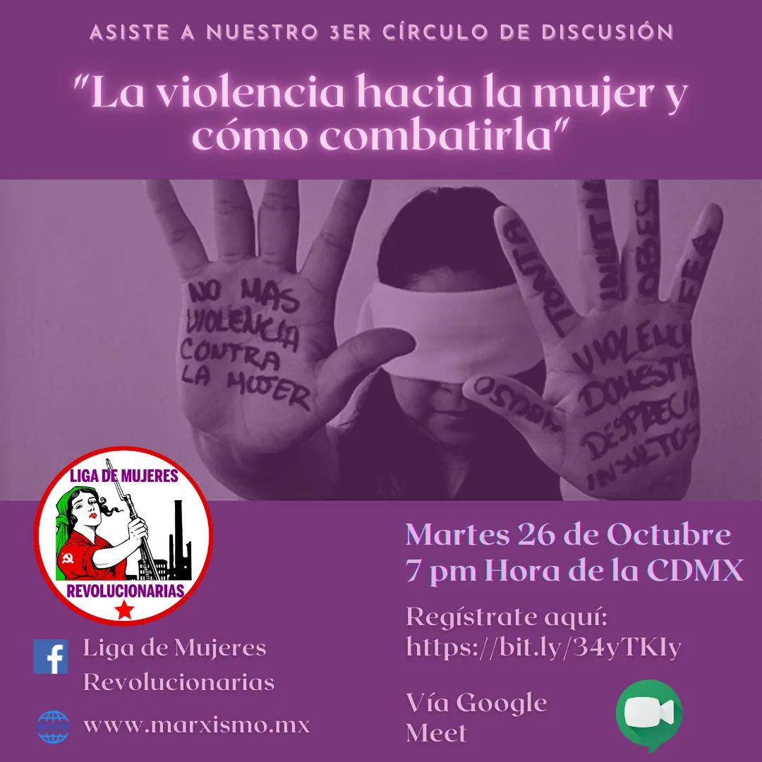 LigaMujeres's tweet photo. 📍Te esperamos para nuestro 3er Círculo de Discusión: "La violencia hacia la mujer y cómo combatirla".
📅Asiste y participa el próximo martes 26 de octubre a las 7pm hora de la CDMX.
📝Regístrate en el siguiente link para recibir los datos de acceso:
https://t.co/OM1srZO9Ni https://t.co/jeOpXyvPFT