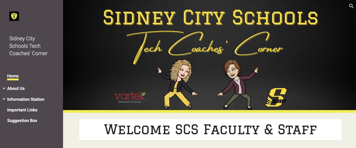 Vartek Classroom Technology Coaches (CTC's) are extremely dedicated to providing valuable resources &amp; tools to their schools! <a href="/SidneySchools/">Sidney City Schools</a> Tech Coaches Corner is a perfect example of this! 
#edtech #k12 #k12education #TechnologyIntegration #TechnologyCoach