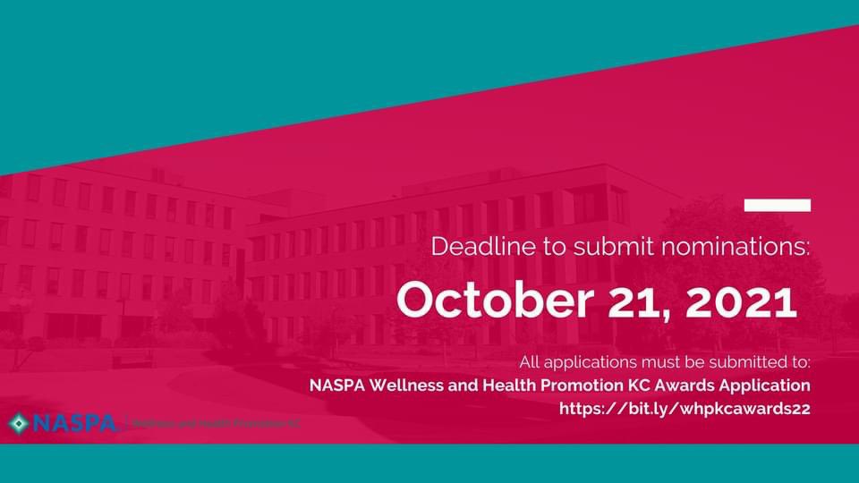 NASPA_WHPKC's tweet photo. WHPKC Awards! Nominate yourself or your peers! https://t.co/20LgLgiGcv
