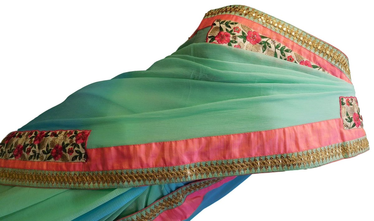 smsarees's tweet photo. Blue Green Designer Georgette (Viscos) Hand Embroidery Work Sari Saree https://t.co/lSFuyCmExS #designer #smsaree #festival #sale #Border https://t.co/xPZIzsPDnq