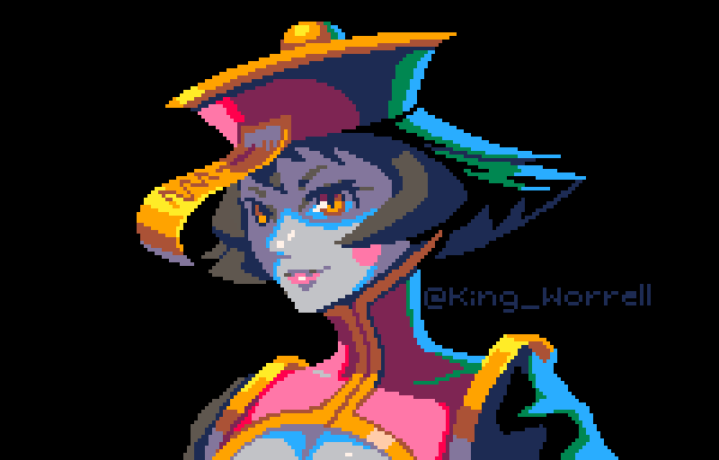 Hsienko using the pico8 palette for hsienkotober day 13