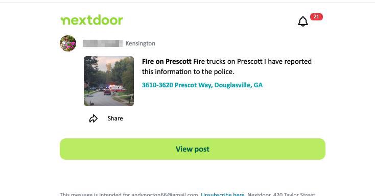 AndyNorton66's tweet photo. Makes sense. Maybe the police didn’t get the first 911 call that alerted the Fire Dept. @bestofnextdoor https://t.co/NvyzKOXCcL