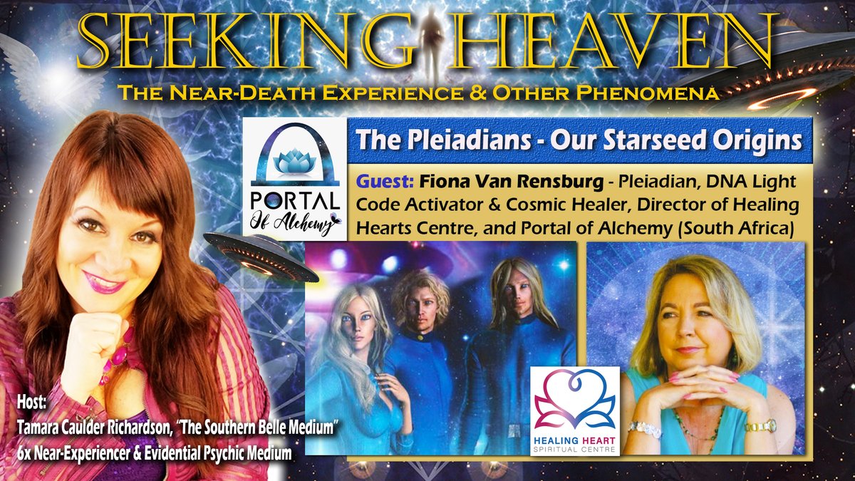TamSouthBelle's tweet photo. Episode 122: Guest, Fiona Van Rensburg – Pleiadian, DNA Light Code Activator and Cosmic Healer (South Africa)
Topic: “The Pleiadians – Our Starseed Origins”
New time! Premieres this Thursday, October 14 at 5-6 pm Est at:
https://t.co/GuKzAHXpjA
#DNAactivations #pleiadians #ufos https://t.co/qyngnFYo9Y