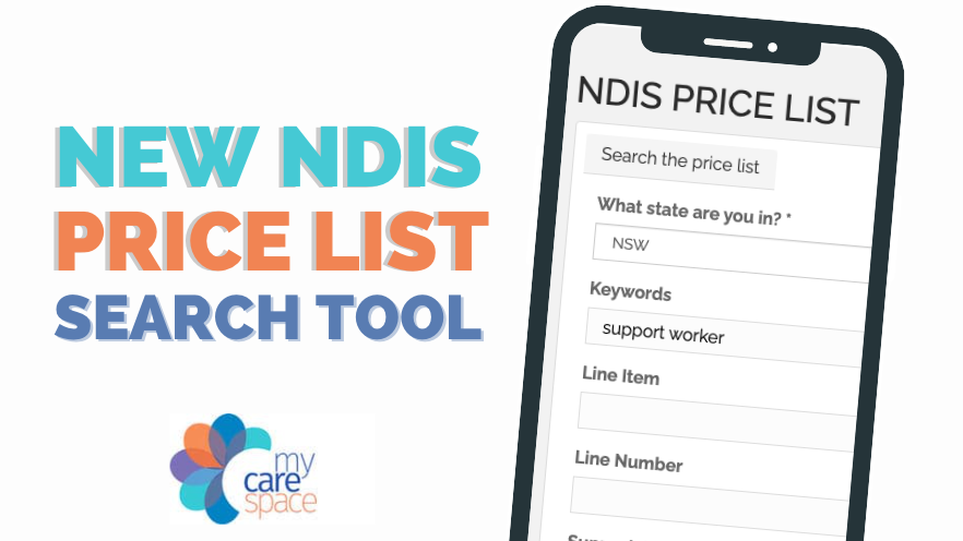 myCareSpaceAus's tweet photo. Brand New NDIS Price List Search Tool! Saving you hours of searching - *|https://t.co/eAAtuYYpXK|* https://t.co/jBwM4RQBMp