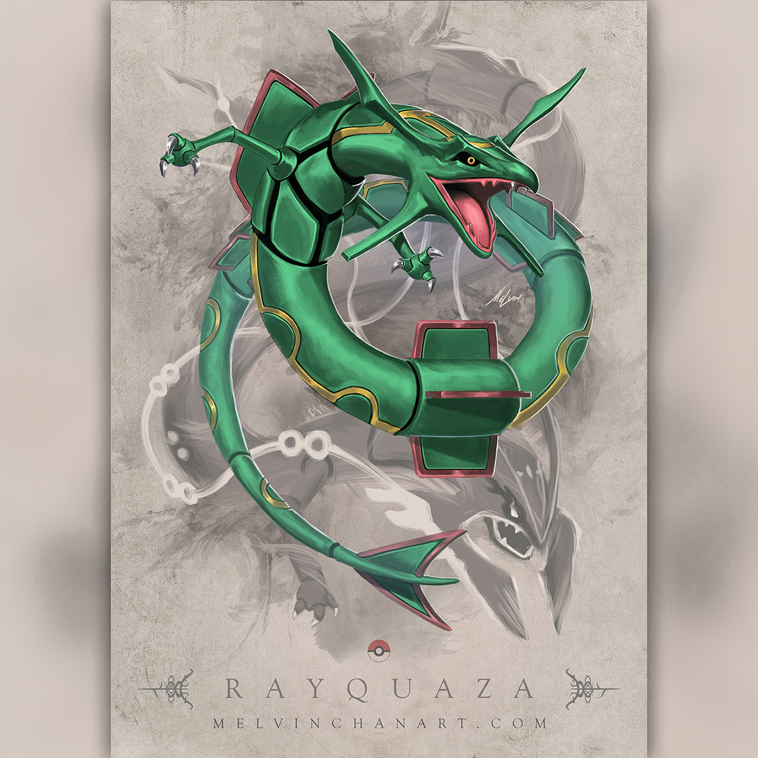 Rayquaza. 

#pokemon #pokemongo #PokemonUNITE #pokemonfanart