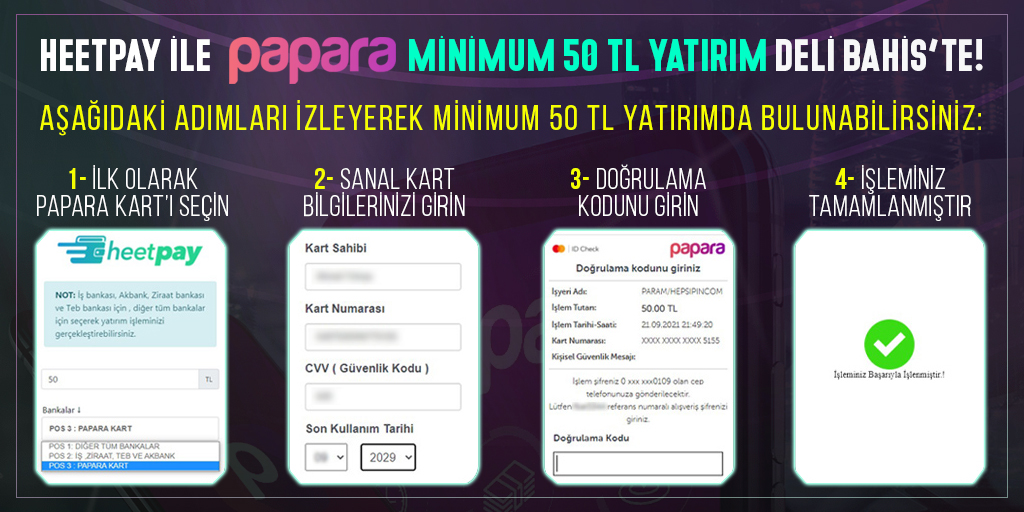 🪐Astronomik rakamlara artık son ! 

💰HeetPay ile Papara kartınız dahil kredi kartı ile minimum 50 TL yatırım şansı!

delibahis33.com