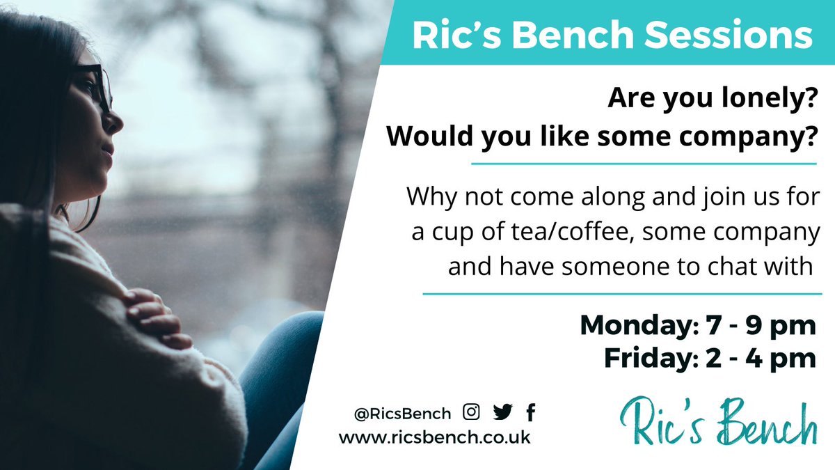 Do you know someone who would benefit from some company? Why not talk to them about Ric’s Bench ricsbench.co.uk It’s free. All welcome, refreshments &amp; there’s always someone to chat with
#HaywardsHeath #Lindfield #mentalhealth <a href="/BCPHH/">Bentswood Community</a> #community #Wellbeing #endlonelieness