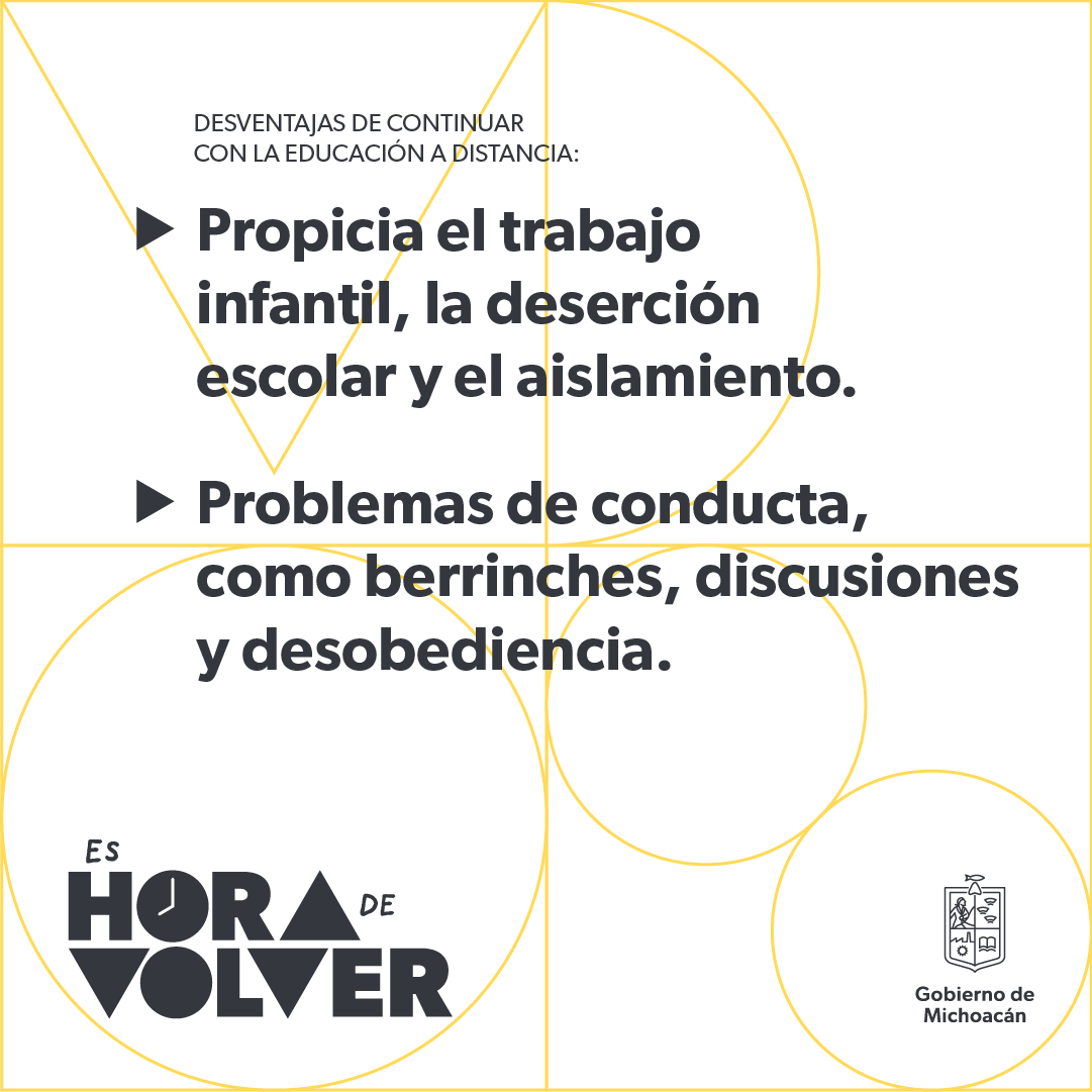 SdeGobMich's tweet photo. A casi dos años del inicio de la pandemia, las y los estudiantes han resultado por demás afectados en su desarrollo, por eso, con el apoyo de todos podremos tener un regreso a clases responsable.
#EsHoraDeVolver https://t.co/UYK7F87Tai