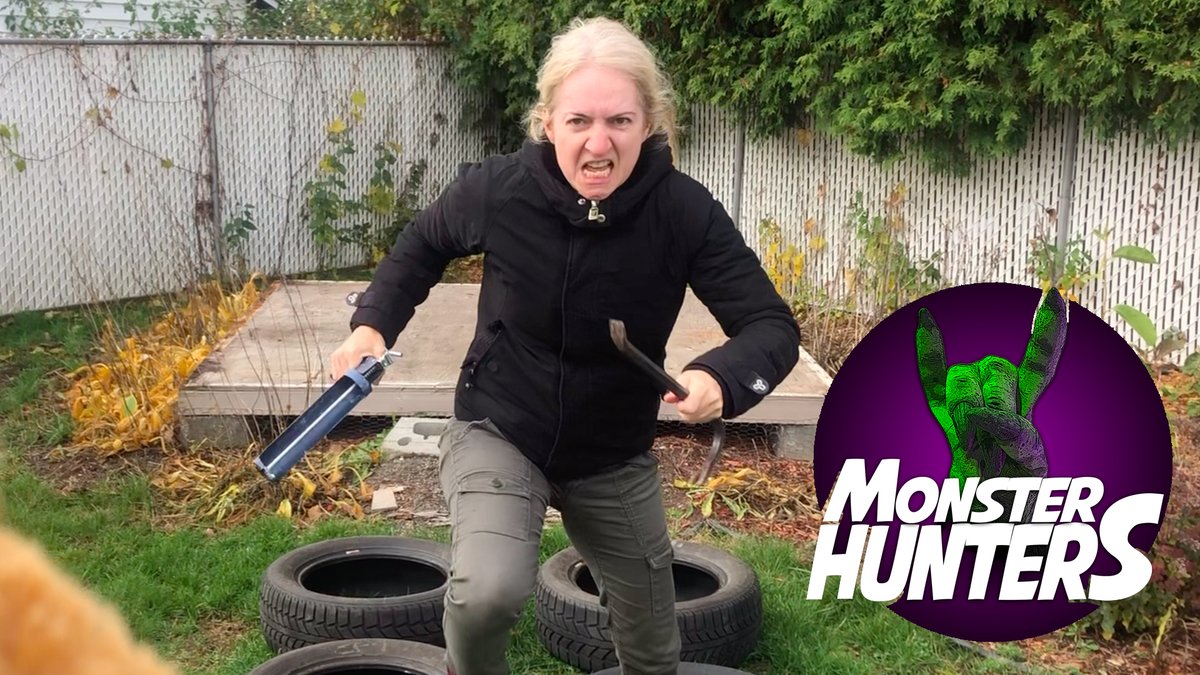 She's coming for you, Monsters! Watch out! 🥶👹 Here's our @Toronto48HFP #48HourFilmProject 2020 film Monster Hunters – featuring relentless bush hunter Gia Jane! Check it out at the link below! 🤘 #48hfpTO #48hfpTO2020 #48hourfilm #shortfilm Watch here: youtu.be/L4twDL6jetQ
