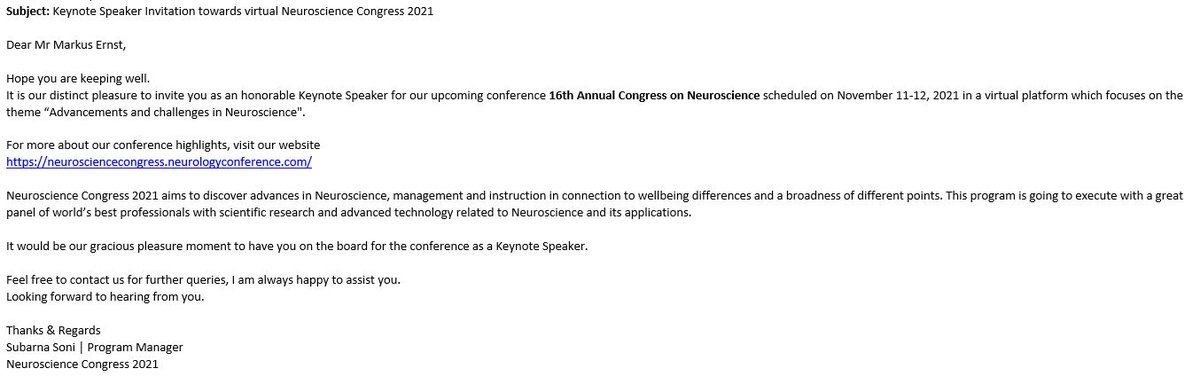 CBPcenters's tweet photo. Happy to announce, that I'm invited as keynote speaker at the 6th Annual Congress on Neuroscience
November 11-12, 2021 Webinar
"Advancements and challenges in Neuroscience."
Topic: Neuro-Optimized Training for Endurance Athletes https://t.co/hADWefYbgc