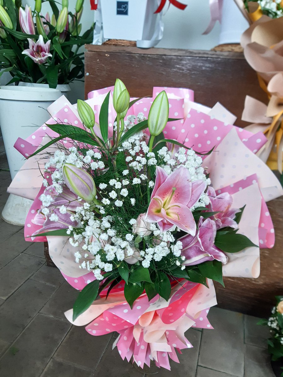 zare_entuzijast's tweet photo. #pinkbouquet #paperwrapbouquet #lilies #pinkorientallilies #gypsophila #trefern #decoration #ribbons #babyroseribbons 💐🌺🎀💐🌺🎀 https://t.co/6rn3r7Cx9x