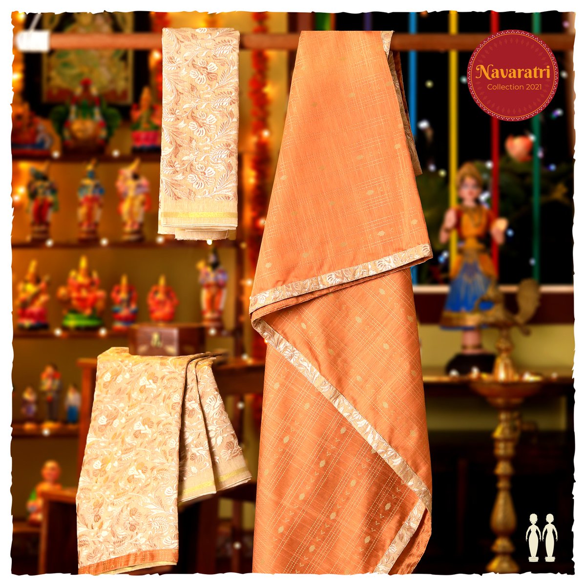 sundari_silks's tweet photo. Bursting with oodles of panache, this Chanderi silk pavadai set sparkles with floral embroidery designs and is matched by a raw silk dhavani.

Shop at https://t.co/LfGvQKpCRO

#SundariSilks #EssenceOfIndia #Navaratri2021 #NavaratriCollection https://t.co/dGqQsCF8xp