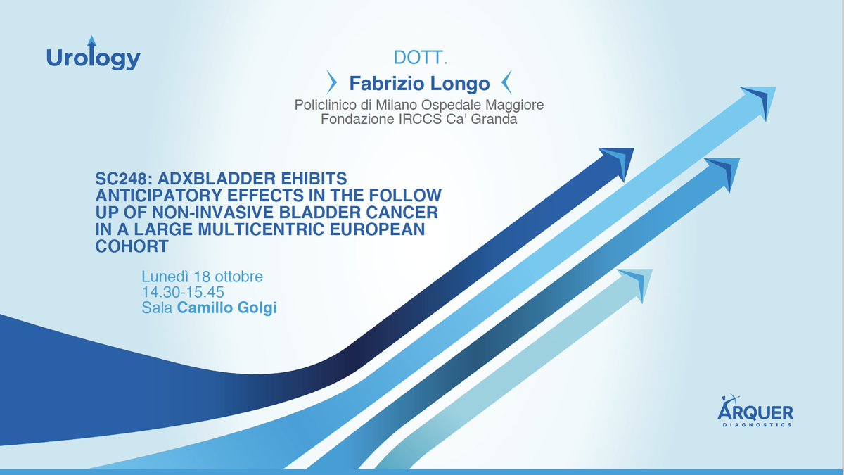 ArquerDx's tweet photo. Our CEO @naolge is on her way to Italy to attend the @SIU_Italia meeting in Riccione from October 16-19, the first in-person congress in two years! Proud to have two presentations at the meeting featuring our bladder cancer diagnostic #ADXBLADDER
https://t.co/8TkMKBBWGi https://t.co/hqUpfpQmQk