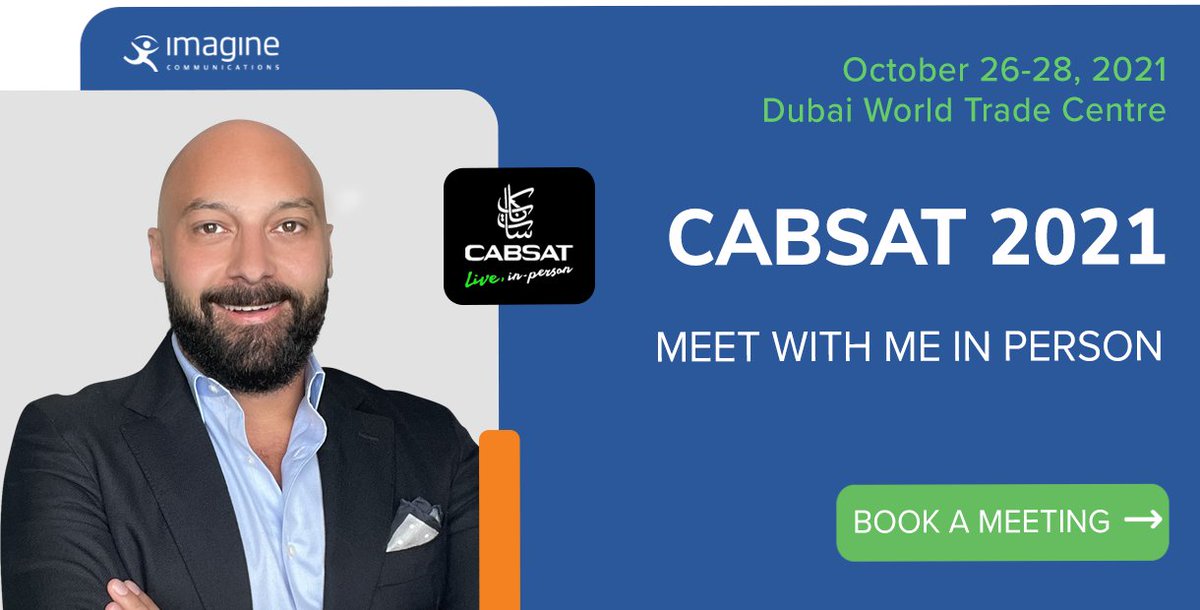 We are taking a scaled-back approach to in-person events, but are eager to get back to networking face-to-face at <a href="/CABSATofficial/">CABSAT Official</a>!

To schedule a time to discuss how we can support your vision &amp; requirements in-person at the show, visit 👇 
myimagine.tech/3atgFXh

 #CABSAT2021