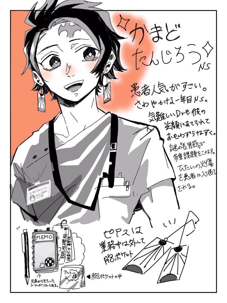 コロナのせいで!辞めたくなるほど病棟が忙しかった時期に描いた謎パロが出てきたので供養。
みんなが同じ職場にいたらなあと現実逃避してたんだと思います。 
