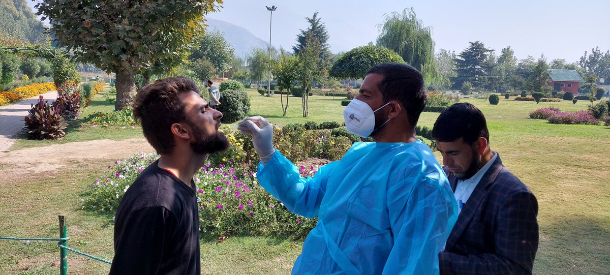 Sheikh Junaid (@sjunaidtweets) on Twitter photo Safe outdoor activities during the #COVID19- pandemic, #Ganderbal administration starts rapid covid testing before entering public #parks.
<a href="/OfficeOfLGJandK/">Office of LG J&K</a> <a href="/dcganderbal/">Deputy Commissioner Ganderbal</a>
<a href="/diprjk/">Information & PR, J&K</a>
<a href="/NHMJK5/">NHM, J&K</a>
<a href="/HealthMedicalE1/">Health & Medical Education Department J&K</a>
<a href="/JandKTourism/">Jammu & Kashmir Tourism</a> Safe outdoor activities during the #COVID19- pandemic, #Ganderbal administration starts rapid covid testing before entering public #parks.
<a href="/OfficeOfLGJandK/">Office of LG J&K</a> <a href="/dcganderbal/">Deputy Commissioner Ganderbal</a>
<a href="/diprjk/">Information & PR, J&K</a>
<a href="/NHMJK5/">NHM, J&K</a>
<a href="/HealthMedicalE1/">Health & Medical Education Department J&K</a>
<a href="/JandKTourism/">Jammu & Kashmir Tourism</a>