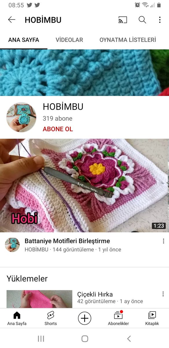 EvdeHobi's tweet photo. YouTube 👉 HOBİMBU
#YouTube #örgü #knitting https://t.co/CvWqeBJKCV
