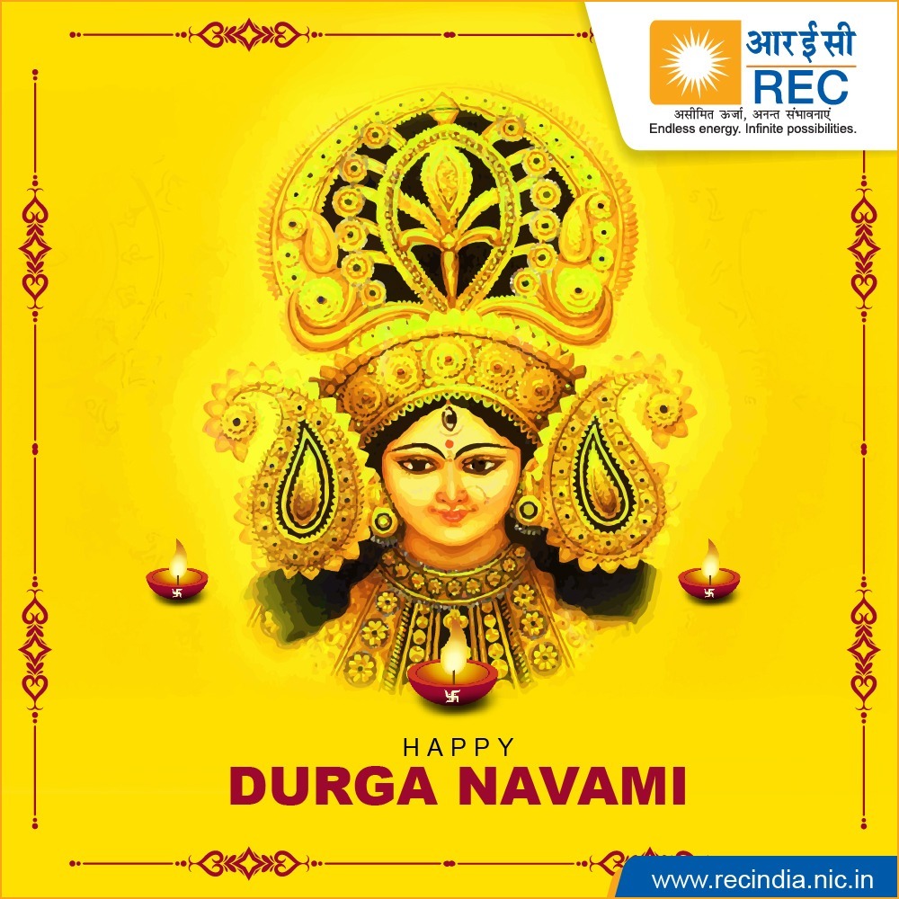 RECLindia's tweet photo. The entire team of #REC wish you all a very happy, prosperous & safe #Navmi. May you and your loved ones always be blessed with good health. #HappyNavmi #DurgaNavmi https://t.co/HtJh8wUcqo