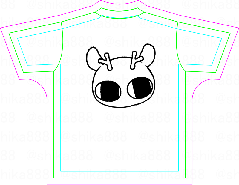 ファイル漁ってたらでてきたシカTシャツ別バージョン。こういうデザイン案もあったんですよね
