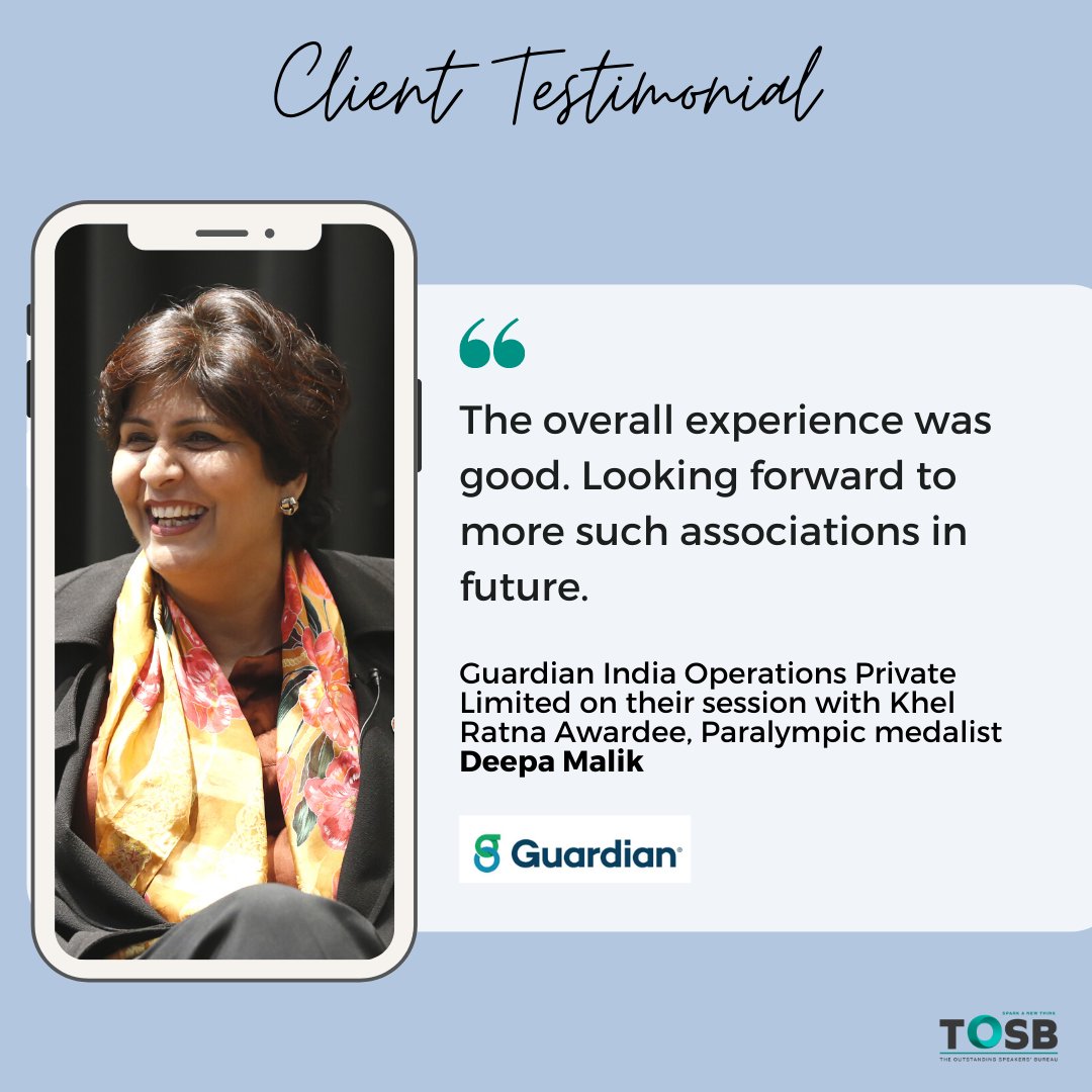 The_OSB's tweet photo. The unstoppable, indefatigable #TOSBSpeaker
@DeepaAthlete talks about building #resilience & #reliance when all you have is yourself to depend on. Proud to be associated with her: https://t.co/zpbYDeJSkH
#testimonial #thursdayvibes #ClientStories https://t.co/t0vAM8f9Ln