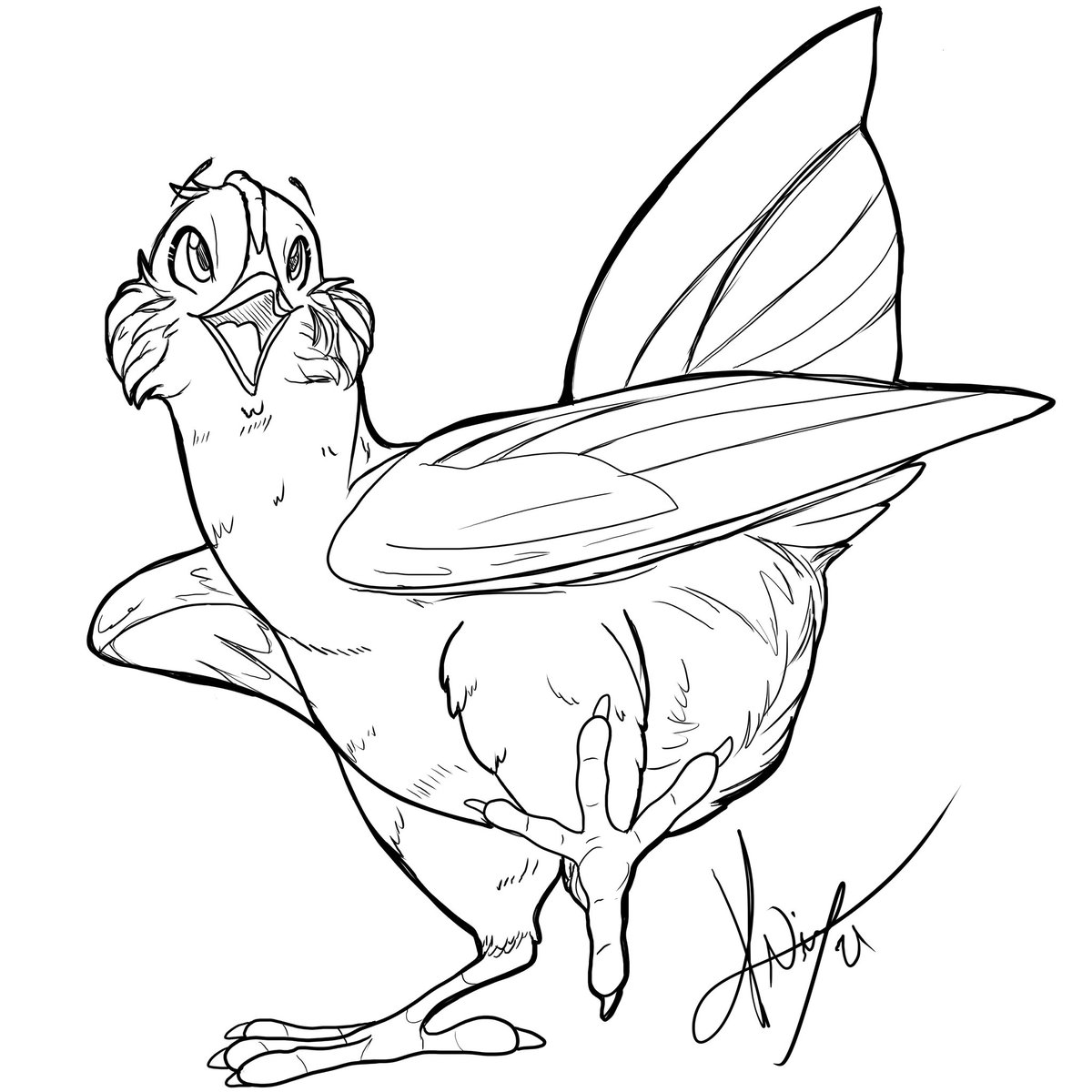 NixKat's tweet photo. I miss you sweet girl.. 

#art #digitalart #cartoon #chicken #pets https://t.co/IrAP5bjcZB