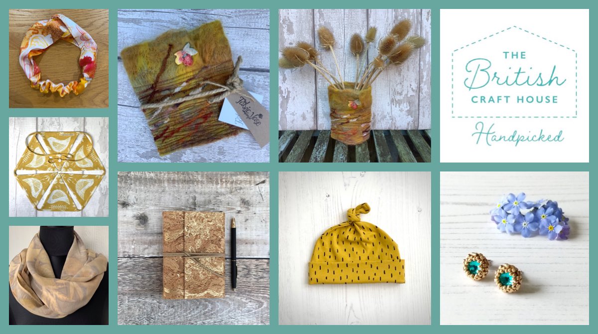 #teamworkthursday over on <a href="/BritishCrafting/">BritishCraftHouse</a> today
A collection of Autumn mustards and golds 
Find us all on the British craft house
<a href="/katymason32/">Katy Mason Designs</a> <a href="/napetextiles_K/">Kay@napetextiles</a> <a href="/draycottdesigns/">Laura Draycott Jewellery Design</a> @SallyThake @InspiredTextil1 <a href="/BooksBySueDay/">Handcrafted Books by Sue Day</a> 
#earlybiz #tbch #handmade
