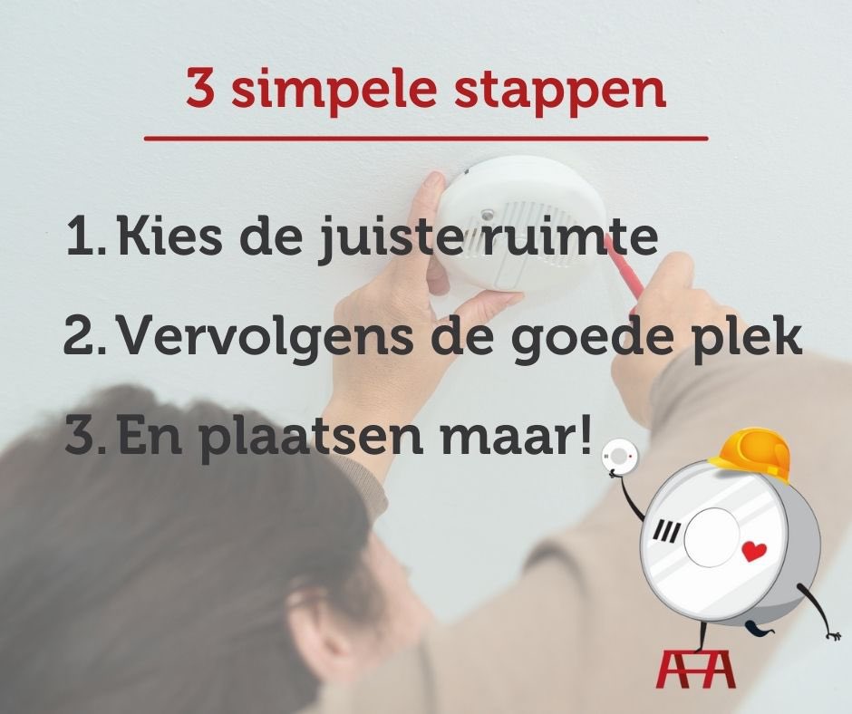 Een rookmelder ophangen makkelijk? Jazeker! Je doet dit in 3 simpele stappen.
Stap 1: Kies de juiste ruimte.
Stap 2: Kies de juiste plek.
Stap 3: Plaats de rookmelder. Bekijk hier het uitgebreide plaatsingsadvies: brandwondenstichting.nl/plaatsingsadvi…