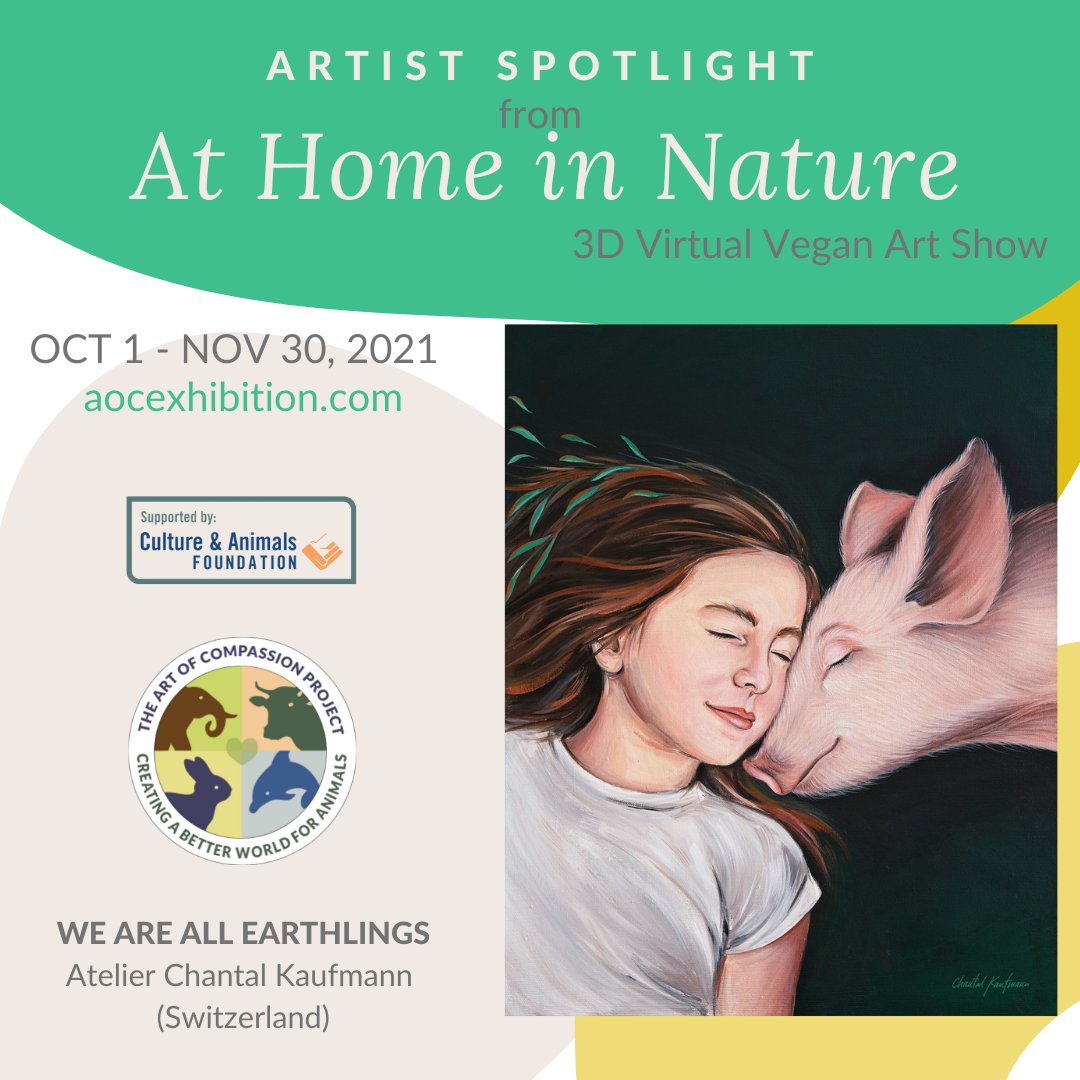 Atelier Chantal Kaufmann is one of 15 artists in our current 3D vegan art show. To view her painting and read about her process and intention, go to buff.ly/3hyG05y.
#aocexhibition #animaladvocacyart #artforanimals #artofcompassion #veganart #veganexhibition