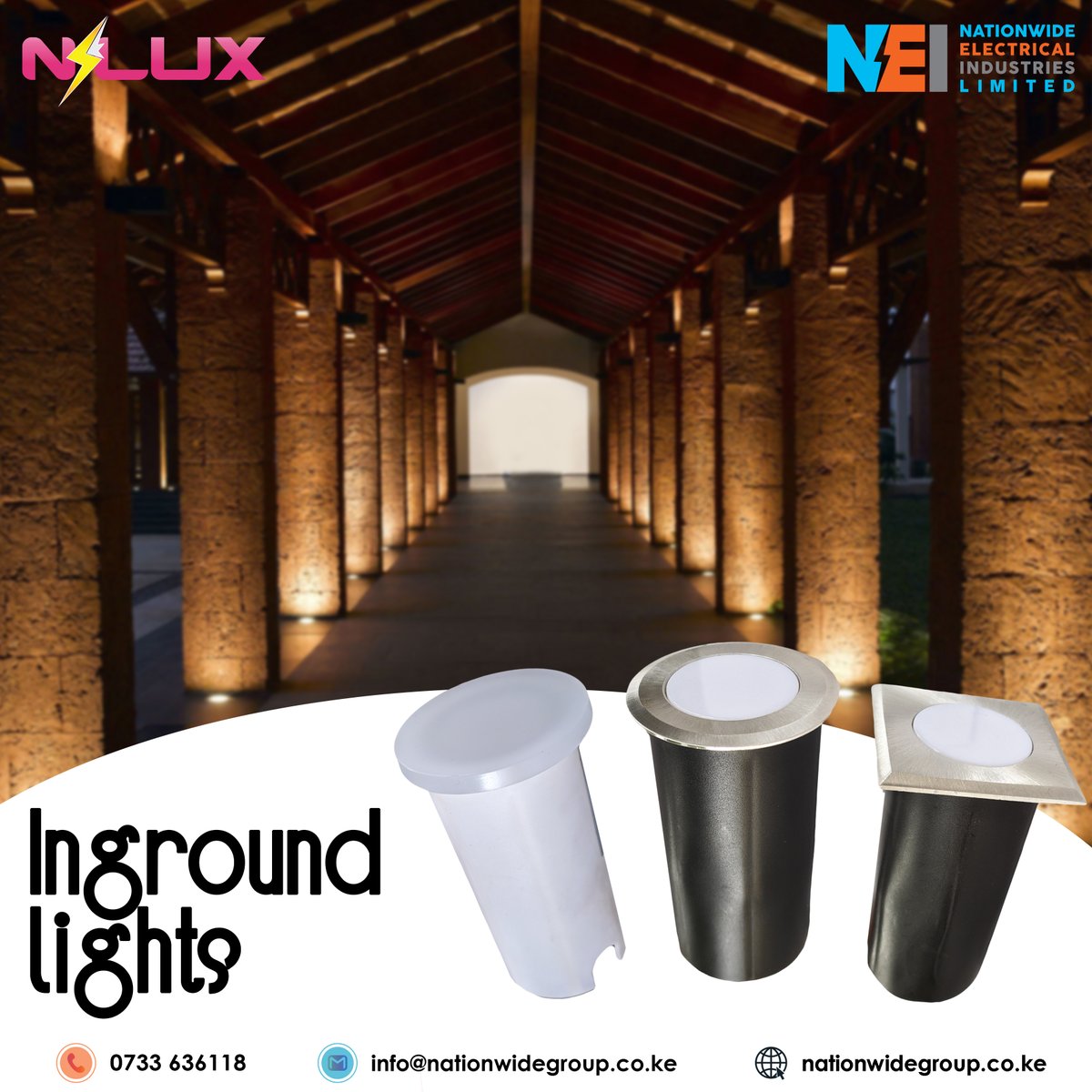 Nationwide_KE's tweet photo. Our NLUX LED in-ground lights with a soft diffused light can create a unique and beautiful effect to your landscape fixtures. Crown your outdoor landscape with these incredible LED inground lights.
Contact us now:
0733636118
Info@nationwidegroup.co.ke
https://t.co/FbUBkkUbVn https://t.co/w4qOWhbrEe